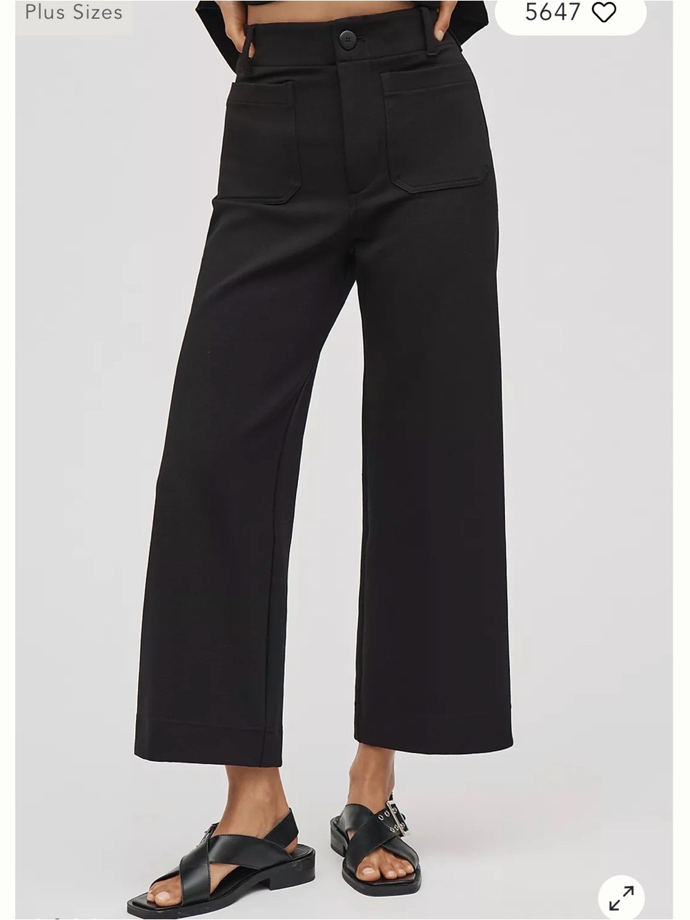 Anthropologie Mauve Colette Black Wide-Leg Pants in Magic Fabric Size 28 - Picture 4 of 4